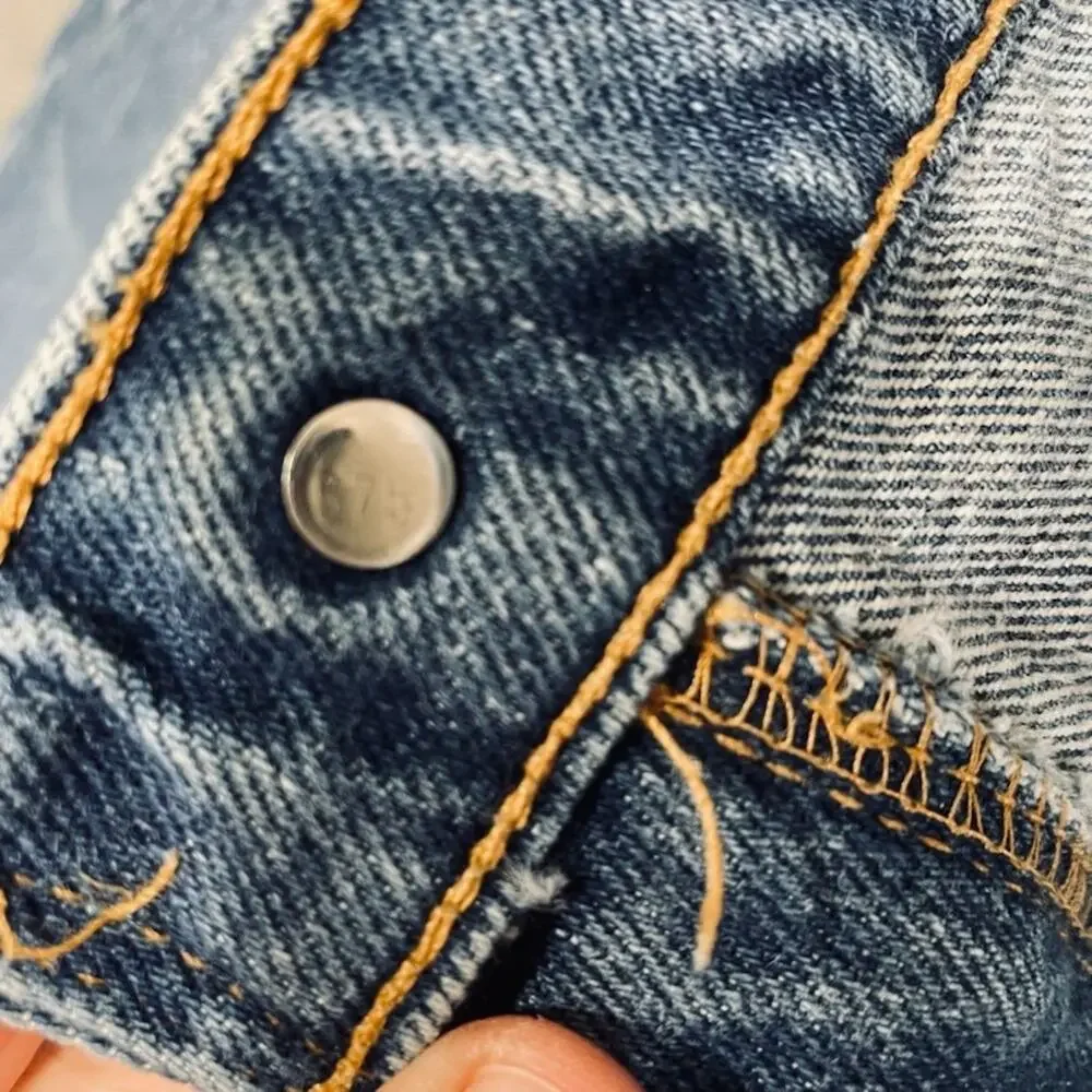 Vintage 90s Levis 505 Orange Tab Jeans Made in USA Medium Dark Wash 38x29